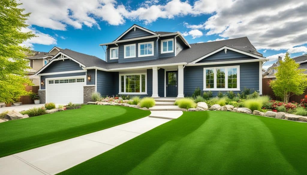 curb appeal with artificial grass