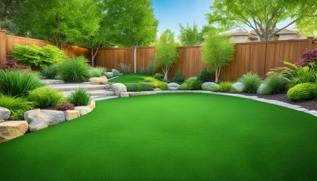 year-round greenery with artificial grass