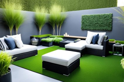 Stylish Outdoor Design with Artificial Grass