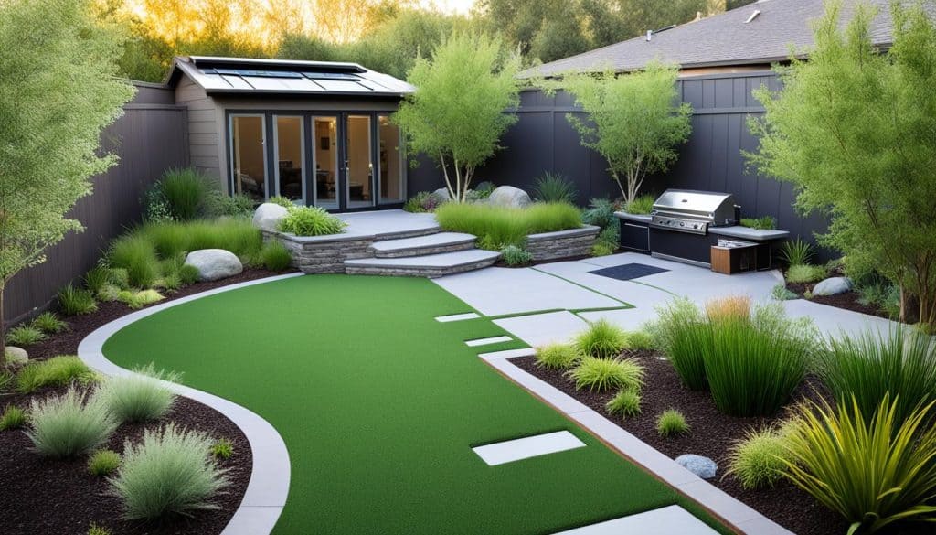 sustainable landscaping with artificial grass