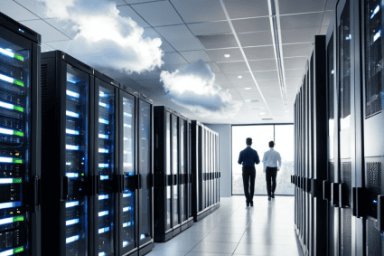 Cloud computing concept illustration