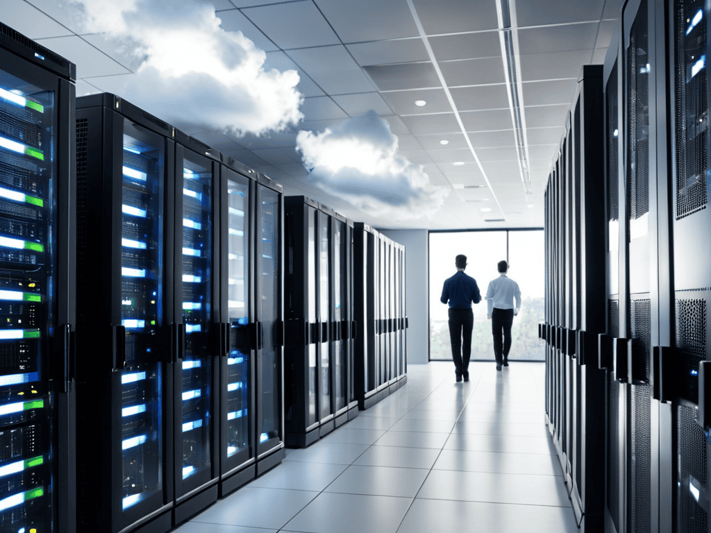 Cloud computing concept illustration