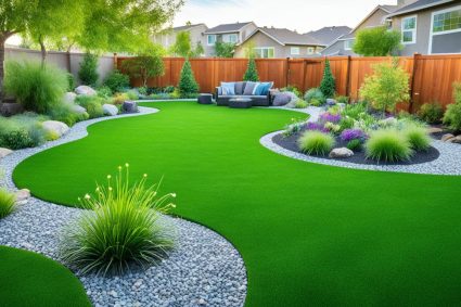 Environmentally Friendly Yard with Artificial Grass