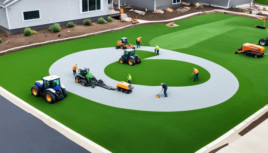 artificial grass installation
