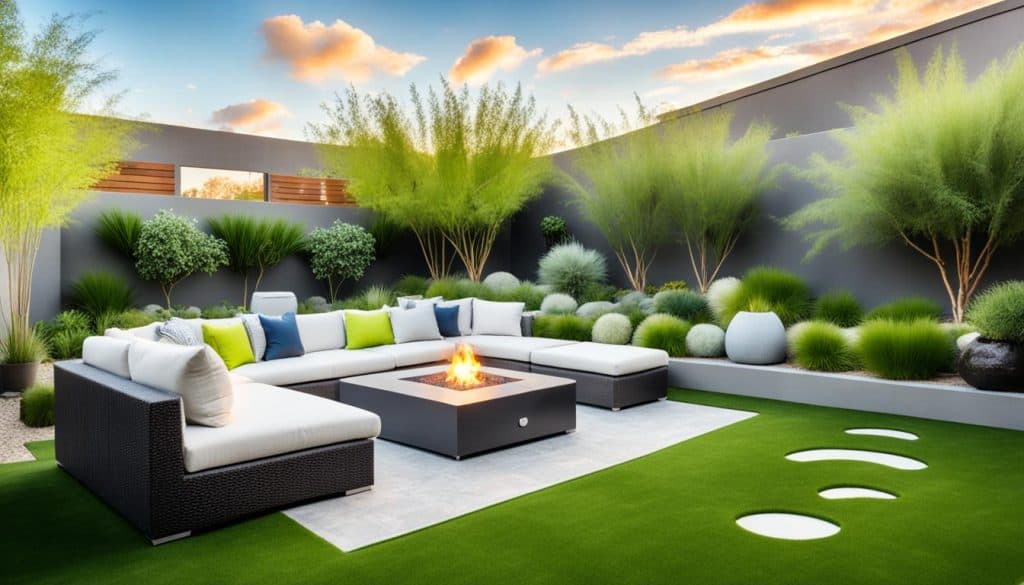 Transforming backyard with artificial grass