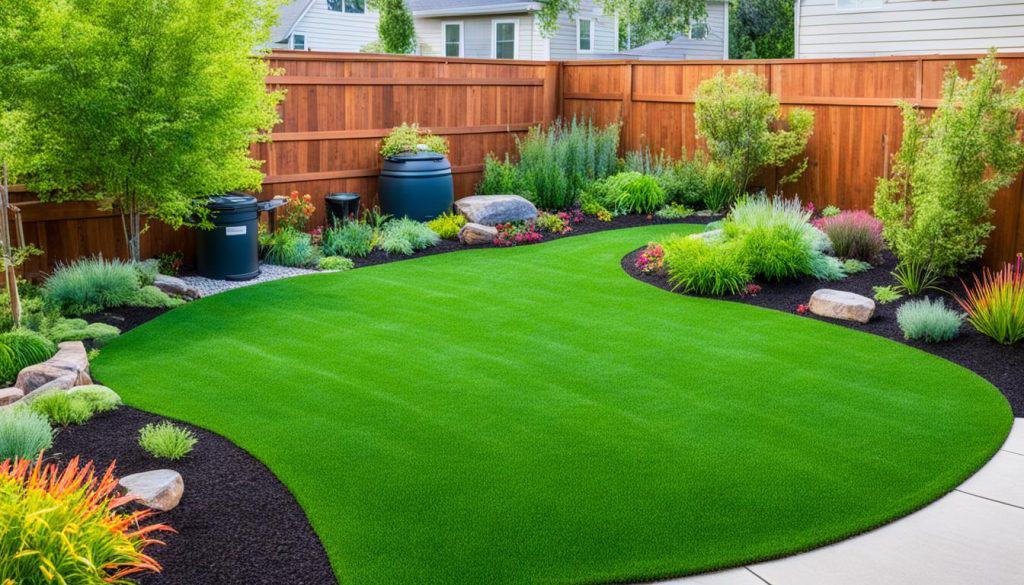 sustainable landscaping with artificial turf