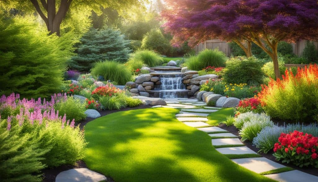 aesthetically pleasing landscaping with eco-friendly turf