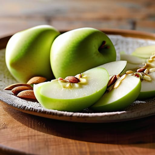 Healthy snack: Apple Slices with Nut Butter.