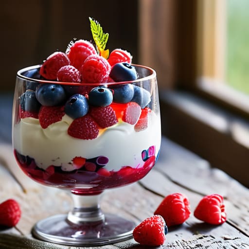 No-Bake Berry Bliss Parfaits with fresh berries.