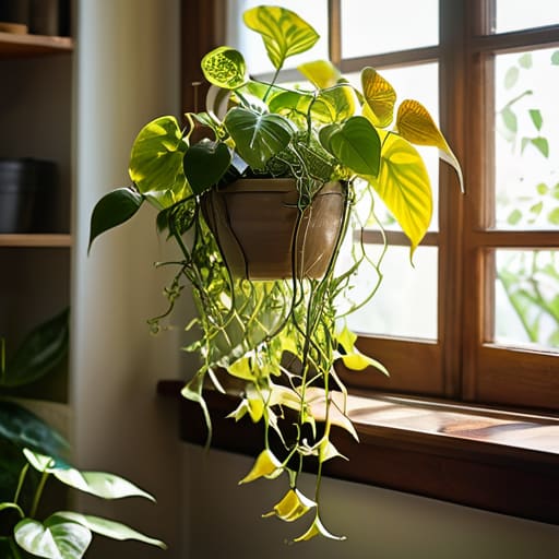 Vining The Cascading Dreamer, Pothos plant.