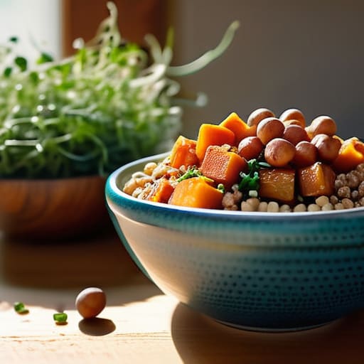 The "Everything" Grain Bowl with quinoa.