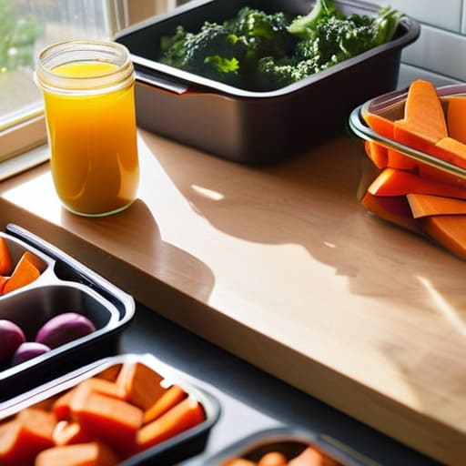 Meal prepping and bringing it all together.