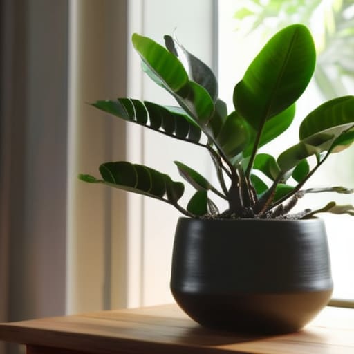 Waxy green leaves, The Sculptural Soul, ZZ Plant.
