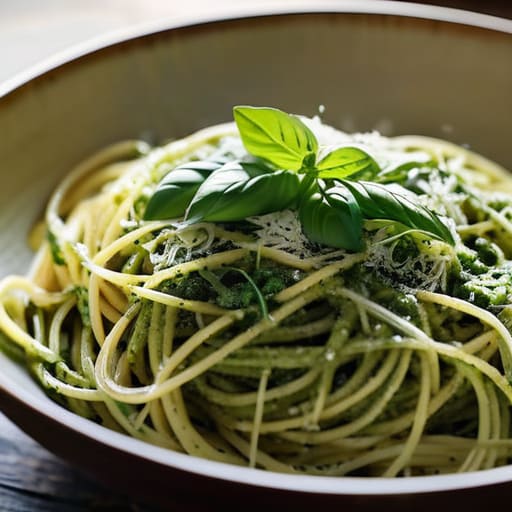 The Ultimate Pesto Pasta Hack spaghetti.