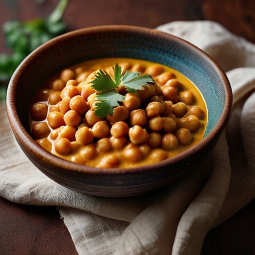 Thick and luscious Creamy Coconut Chickpea Curry.