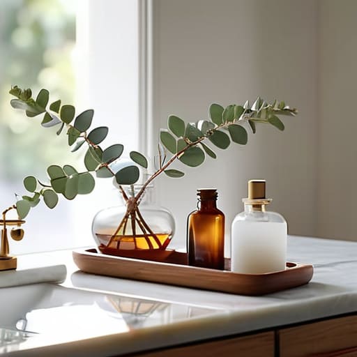 Effective bathroom organization for a calm morning.