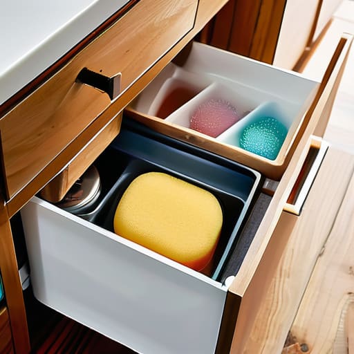 How to organize under the sink.