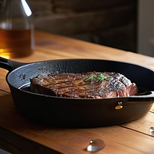 The Soulful Cast-Iron Skillet cooking food.